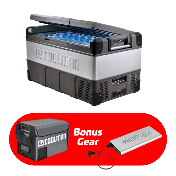 myCOOLMAN Single Zone 105L Fridge/Freezer With Bonus PowerPack & Insulated Cover