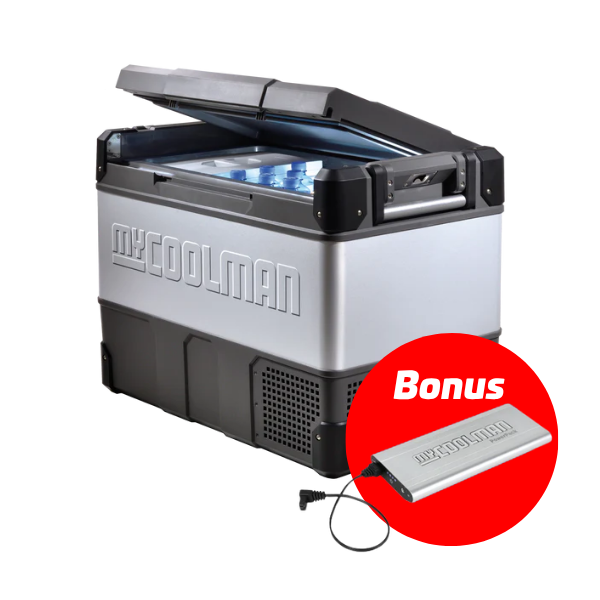 myCOOLMAN Dual Zone 69L Fridge & Freezer With Bonus PowerPack