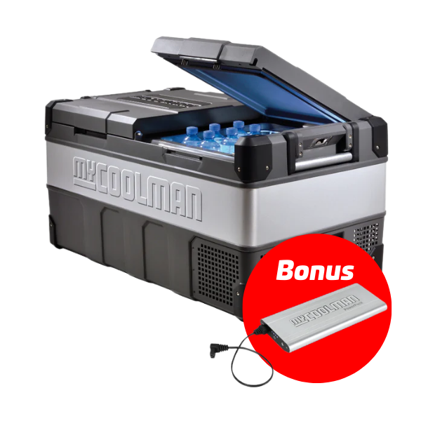 myCOOLMAN Dual Zone 85L Fridge & Freezer And Bonus PowerPack