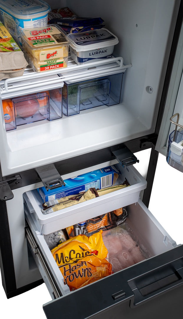 NEW myCOOLMAN Upright 250L Fridge/Freezer