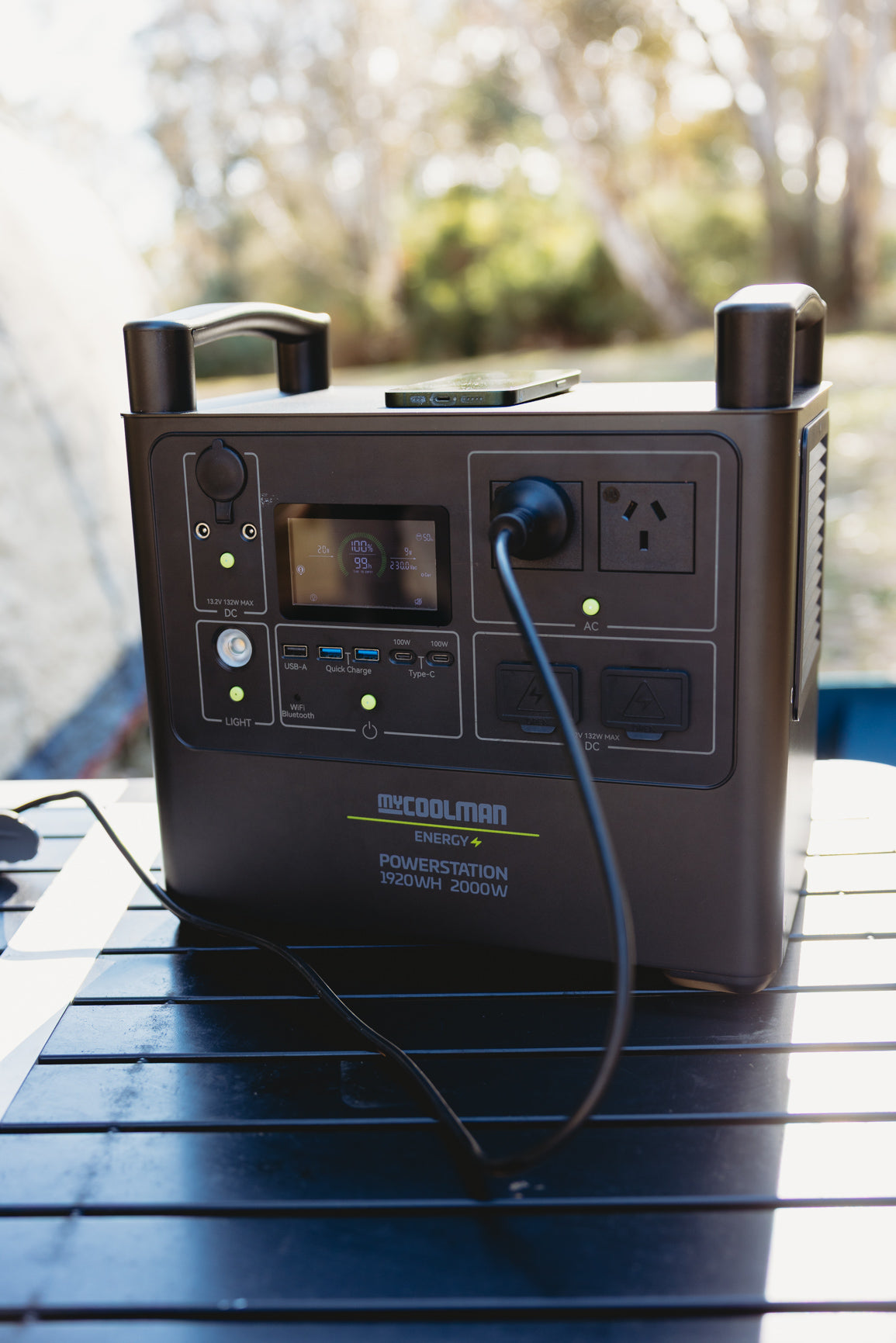 myCOOLMAN Energy Power Station 1920Wh (150Ah) & Bonus 100W Solar Blanket