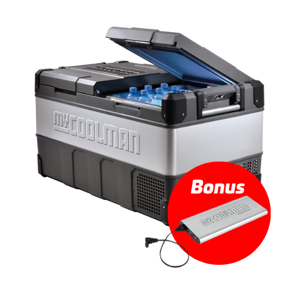 myCOOLMAN Dual Zone 96L Fridge & Freezer And Bonus PowerPack