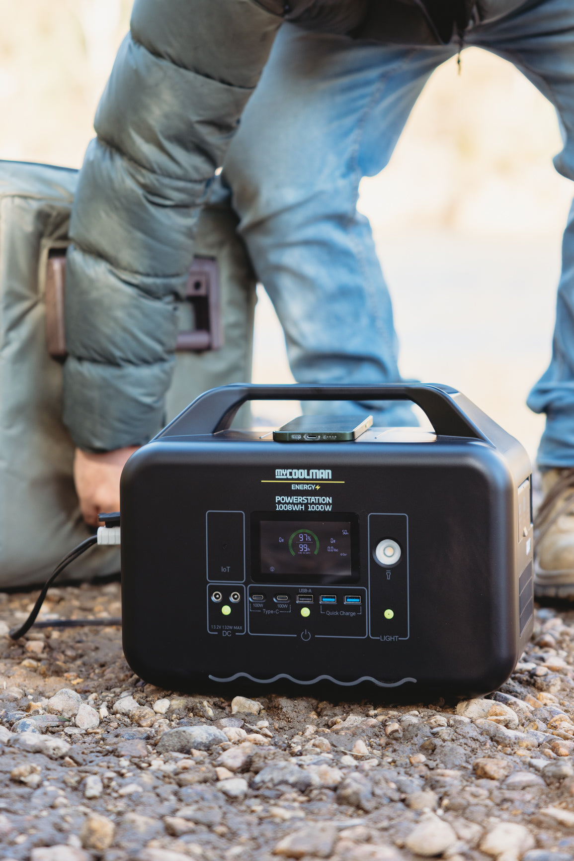 myCOOLMAN Energy Power Station 1008WH (78Ah) & Bonus 100W Solar Blanket