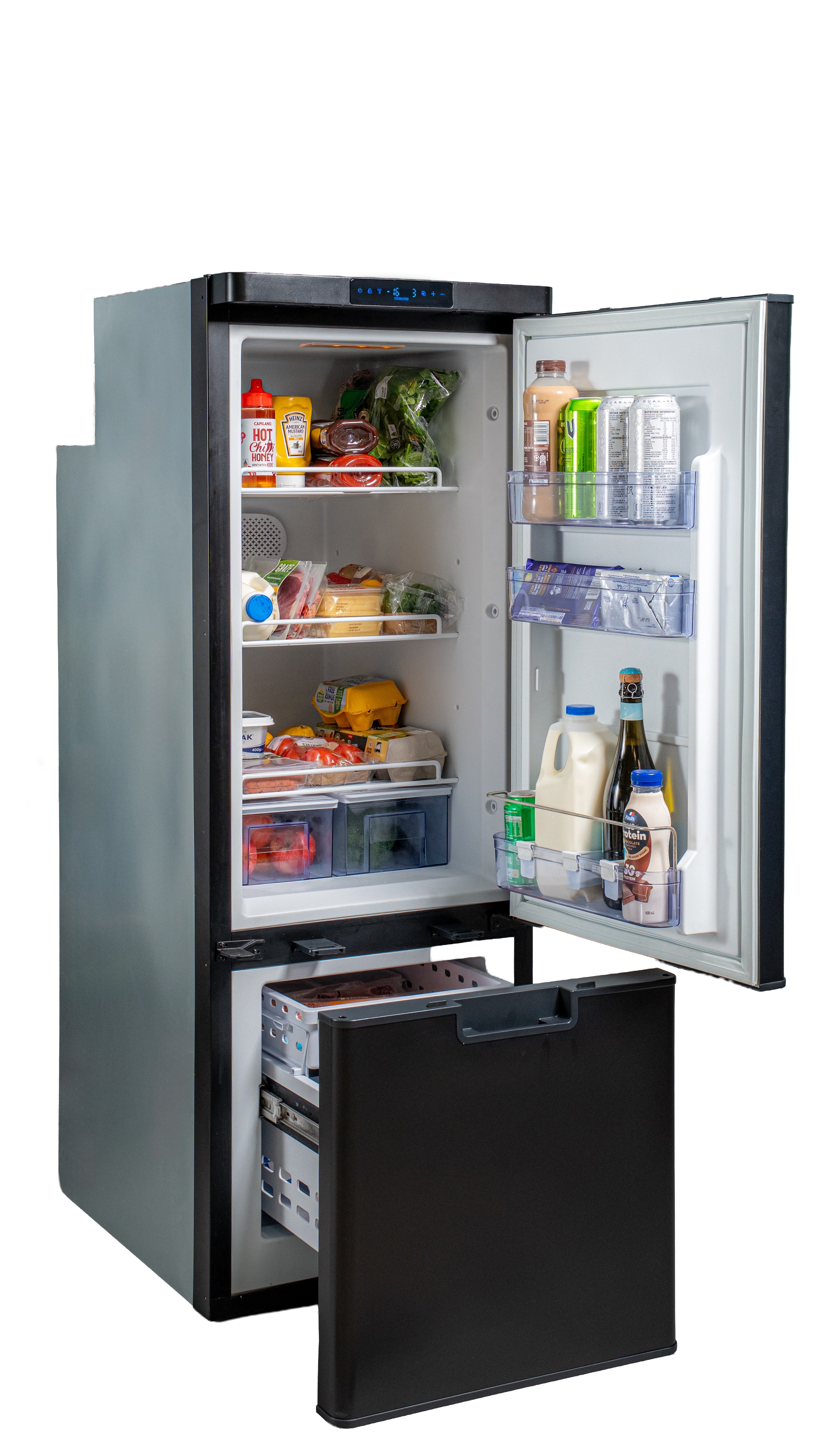 NEW myCOOLMAN Upright 205L Fridge/Freezer