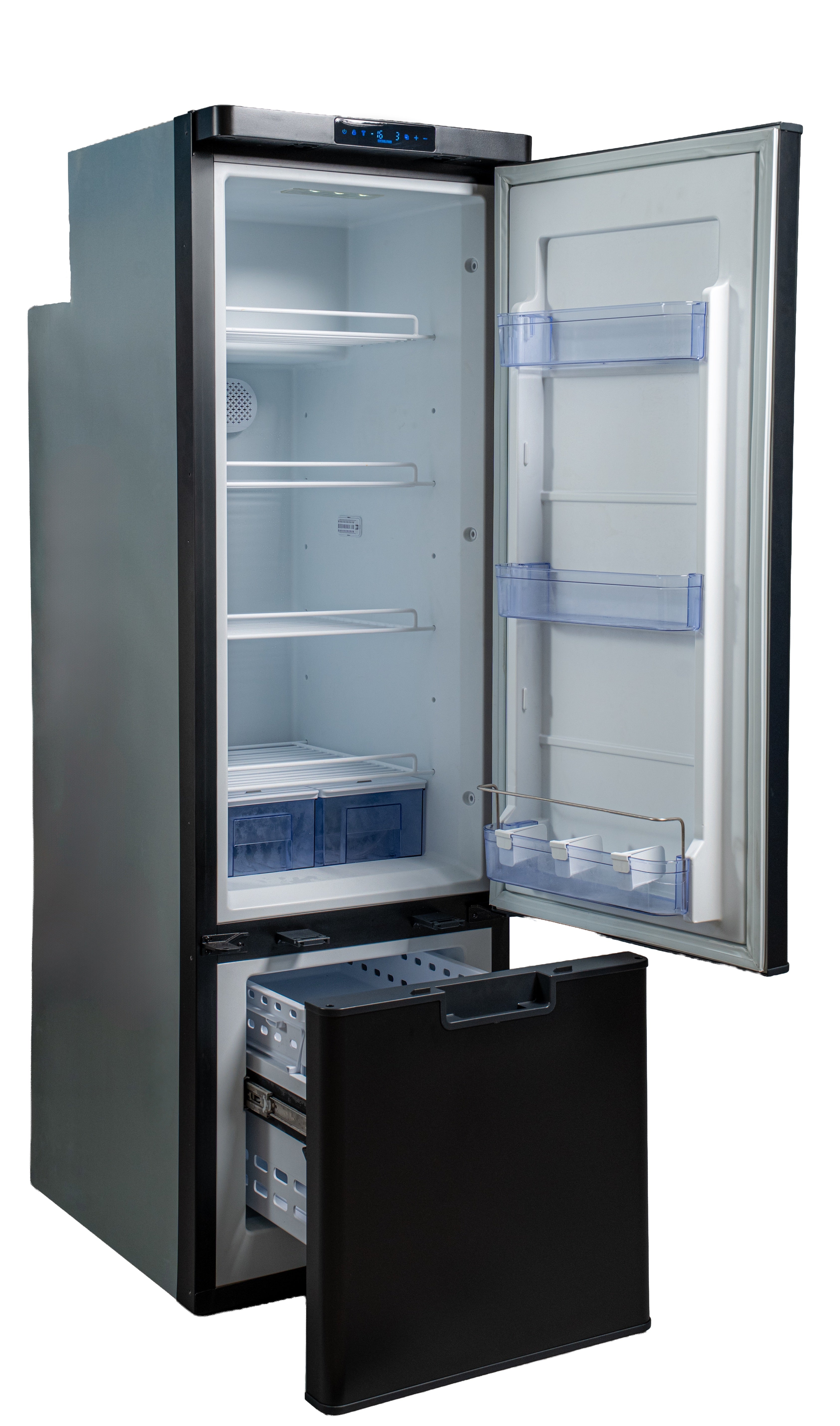 NEW myCOOLMAN Upright 250L Fridge/Freezer